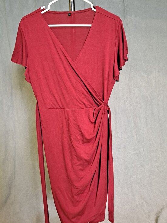 Dresses & Skirts - Wrap Dress Burgundy Color L